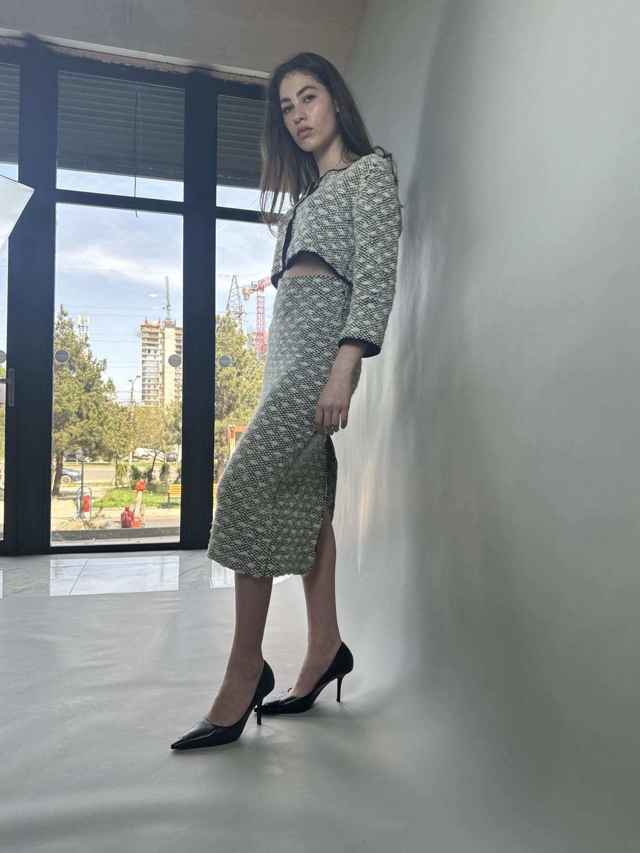 Short polka dot Cardigan