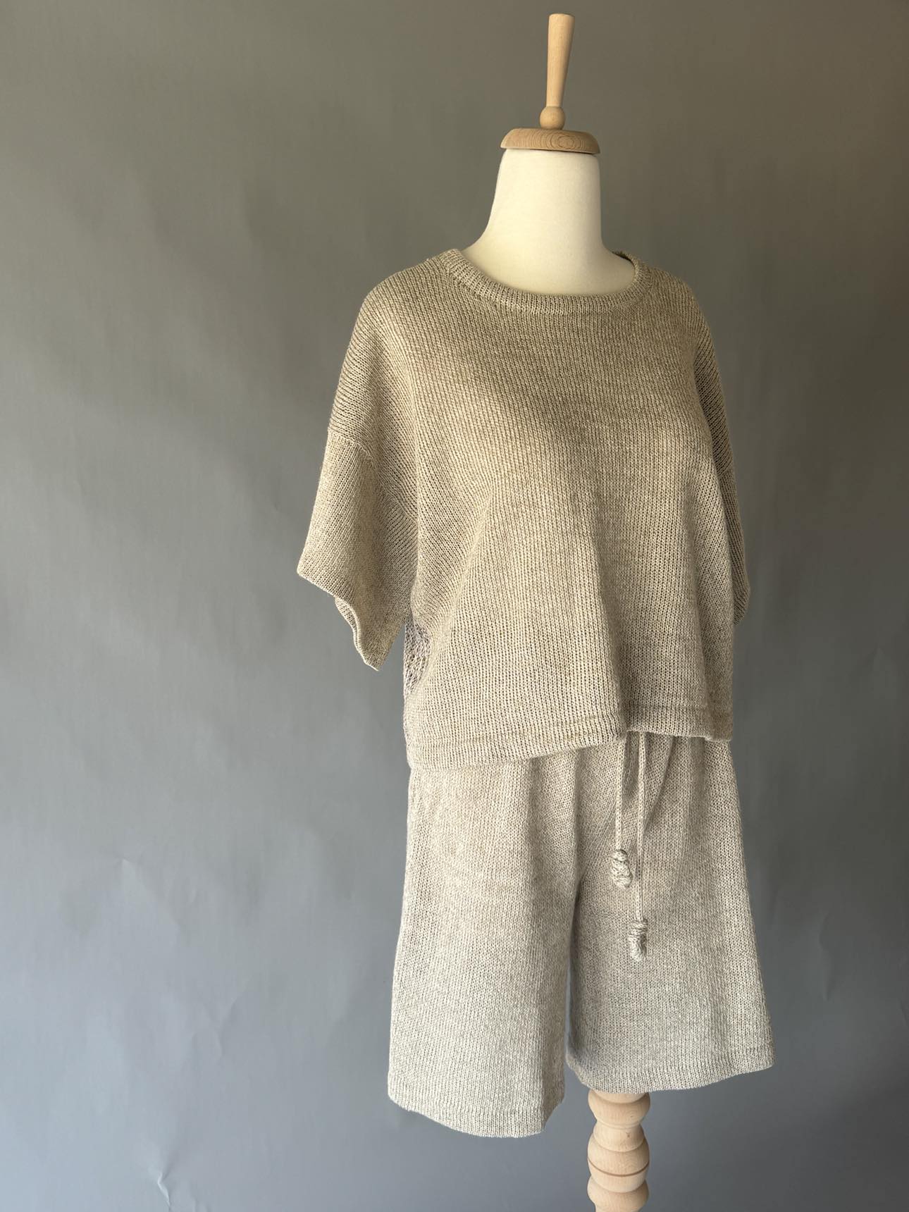 Linen Summer Set with lace Back