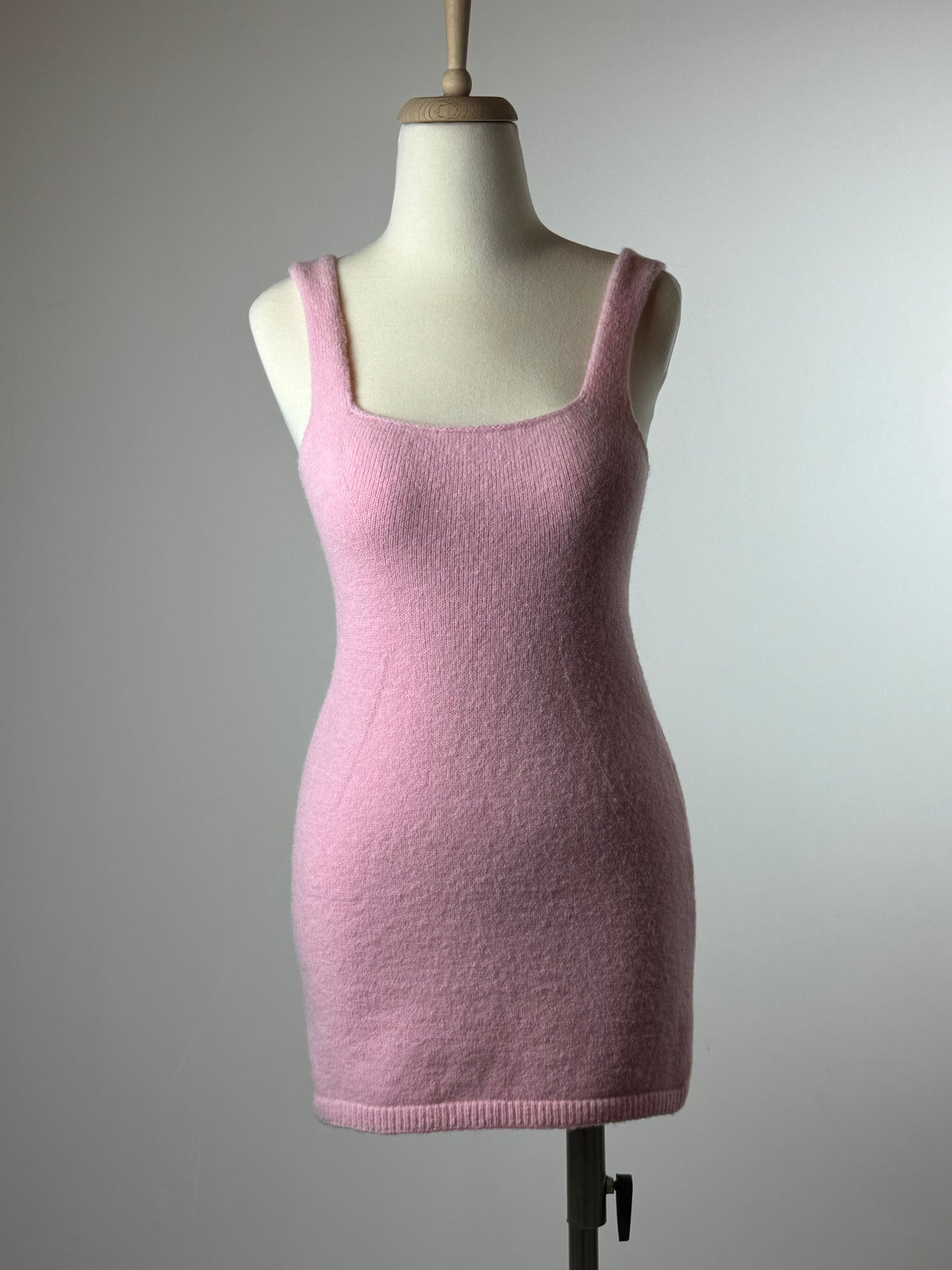 Pink woolen mini Dress