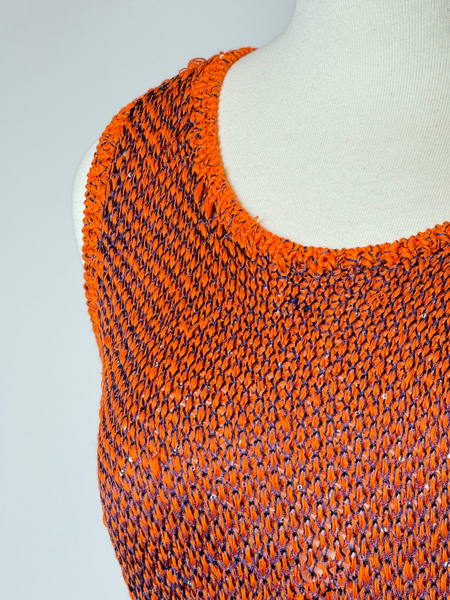 Cotton and paillettes summer dress