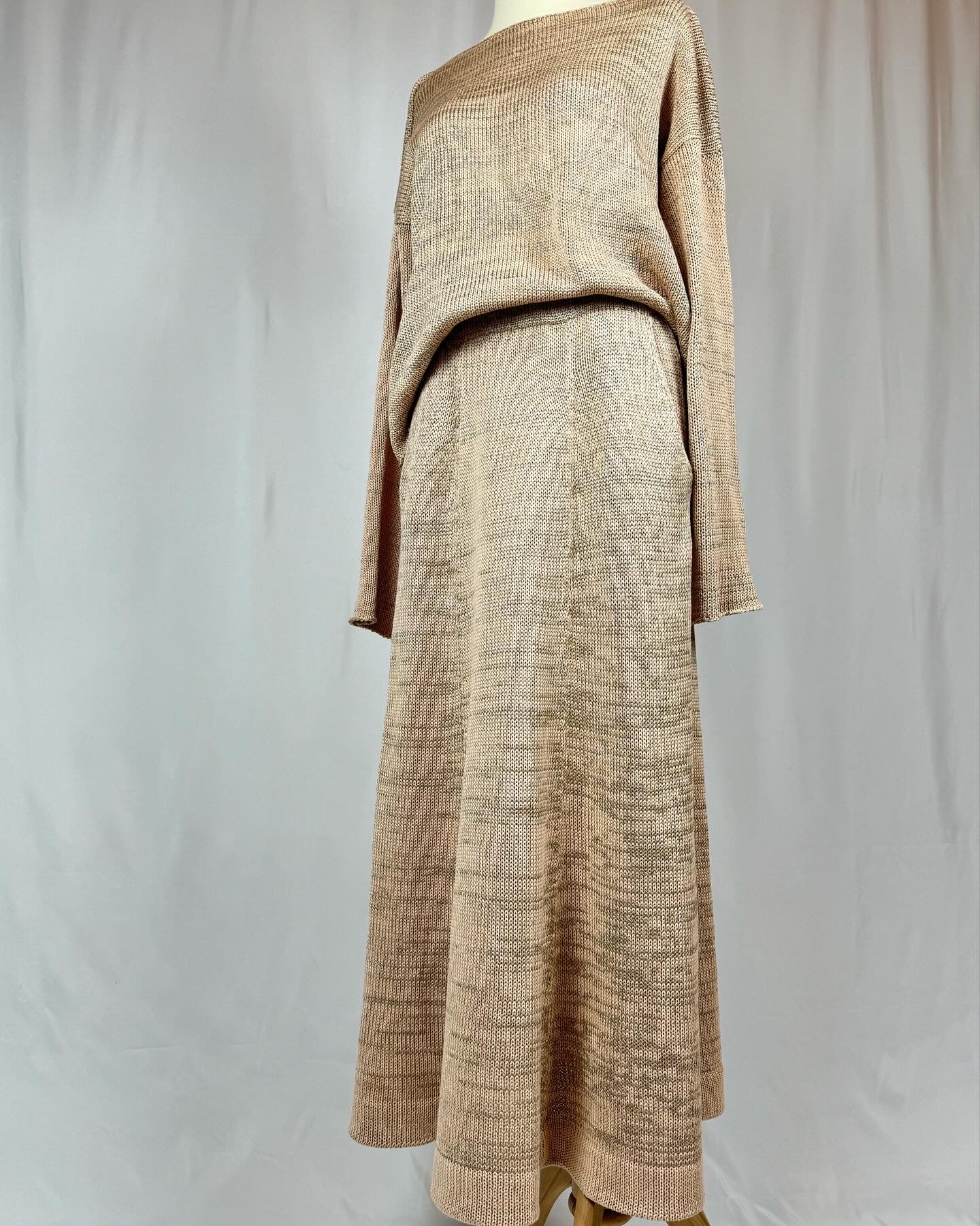 Cotton and viscose summer skirt set