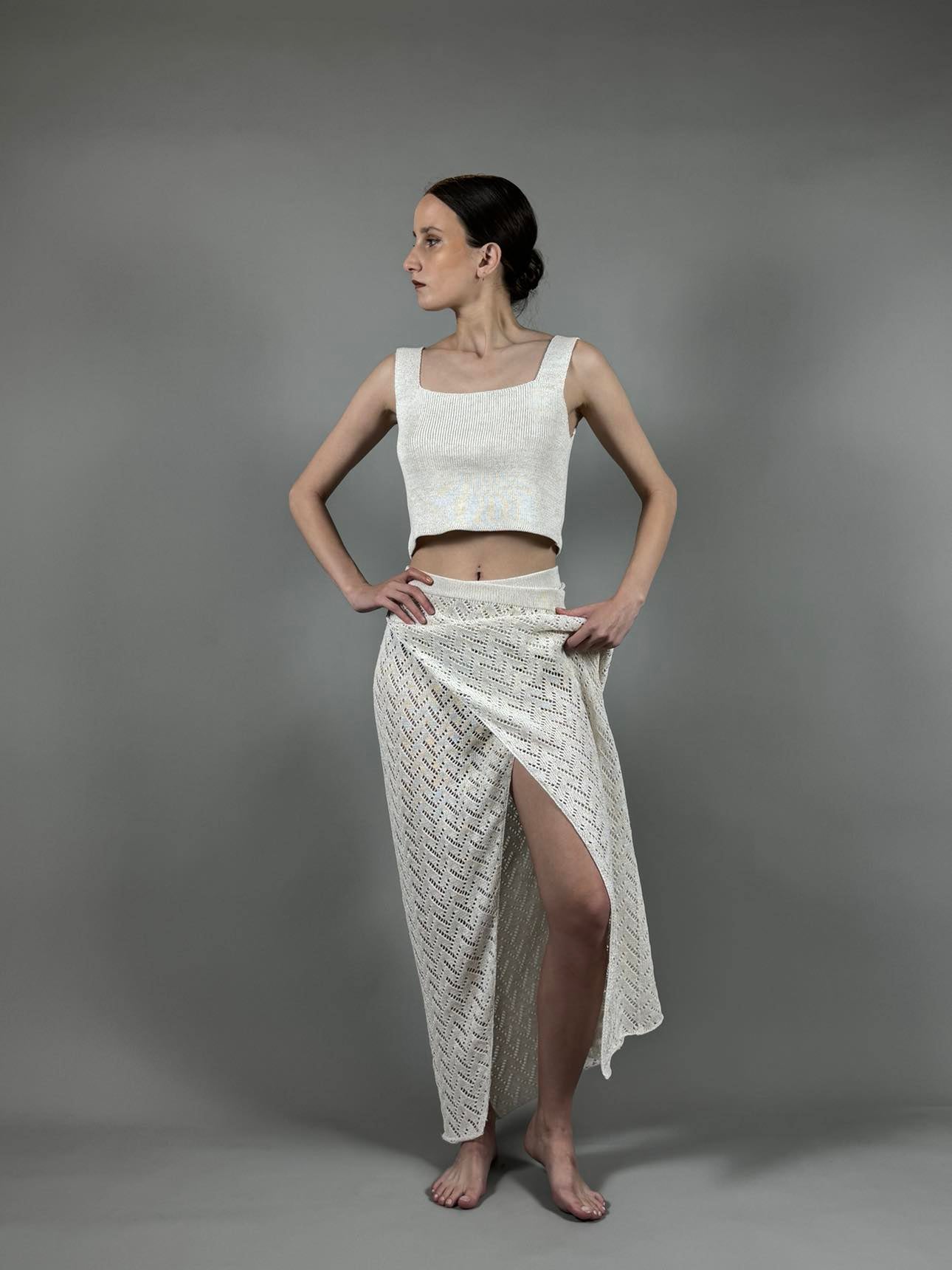 აჟურული საზაფხულო ქვედაბოლო/ long summer lace skirt S/S 25