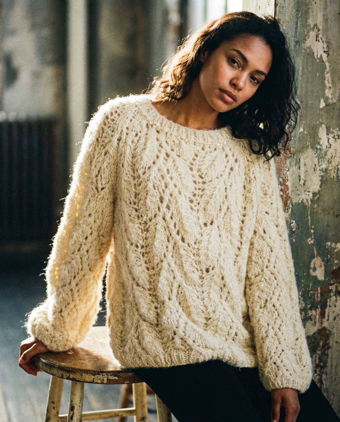 Openwork Handknitted Pullover