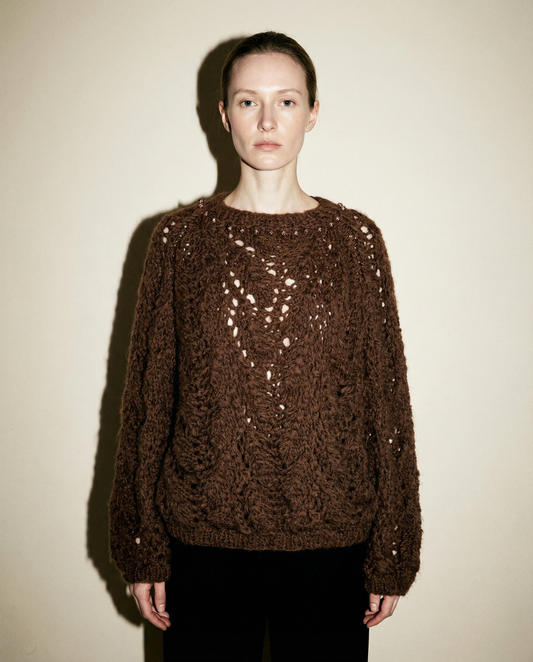 Openwork Handknitted Pullover